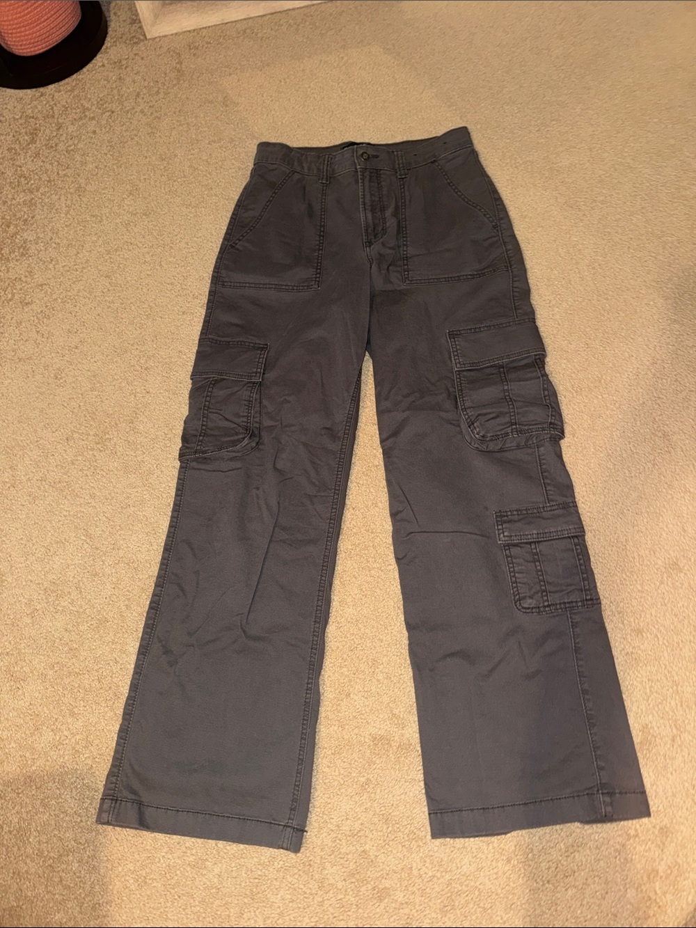 Hollister Charcoal Cargo Pants